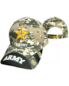 ARMY HAT Army Logo w/ Army on Bill Cap Camo 