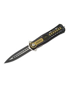 Knife 300288-AR Green and Black Army