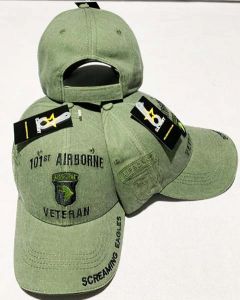 ARMY HAT 101ST AIRBORNE VETERAN OLIVE DRAB