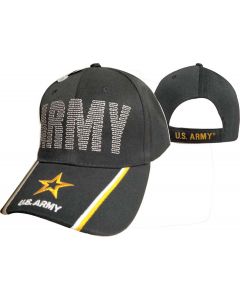 ARMY HAT BACK STITCH STAR BLACK
