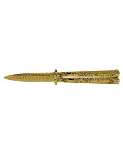 KNIFE ABK6767GD - SCORPION BUTTERFLY - GOLD