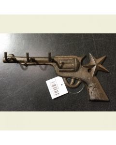 Texas Decor - Cast Iron Gun 3 Hook G110