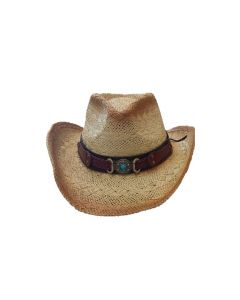 Straw Hat  Belt Buckle Emblem 3627B