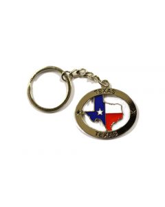 KC (Keychain) - 66446 Texas Map Oval SOLD BY DOZEN