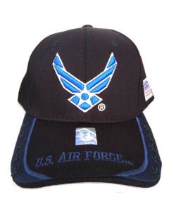 United States Air Force Hat - Wings w/Stars On Bill A04AIA23-BK