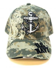 United States Navy Military Hat with Anchor - Digital Camo