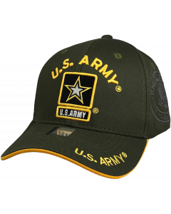 United States Army Hat with Star Logo - Olive A04ARM01 OLV/GD