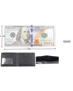 Wallet $100 Bill w/ID BA-500 SOLD BY THE DOZEN