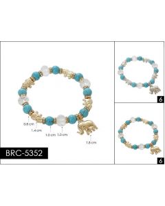 Bracelet - Elephant BRC-5352 SOLD BY DOZEN PACK