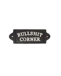 Texas Decor - Cast Iron Bullshit Corner Plaque 56589