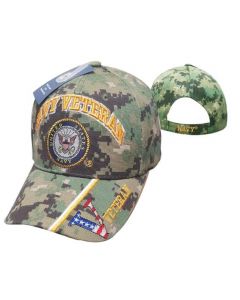 United States Navy Hat - Veteran ''V''Flag Bill-Digi GN CAP592BG