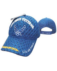 United States Air Force Hat "AIR FORCE VETERAN" Wings/Mesh Leaf CAP593AA