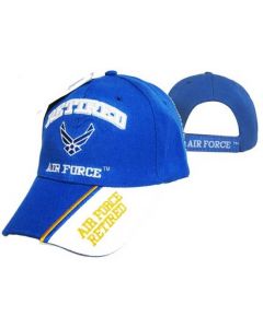 United States Air Force Hat - "RETIRED AIR FORCE" Wings-Royal BL CAP594