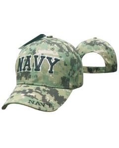 United States Navy Hat - "NAVY" Bk Text- Digi GN CAP602DB