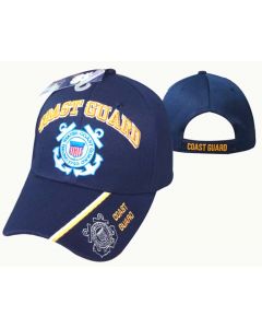United States Coast Guard Hat w/Shadow Logo Bill-Navy CAP605M