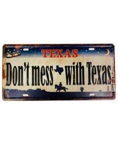 License Plate Don't Mess With Texas 