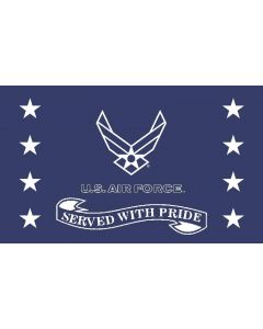 Flag - United States Air Force Served With Pride/Wings #1713