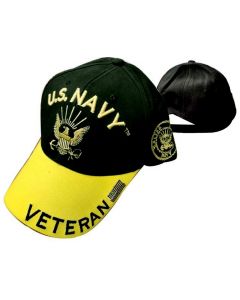 United States Navy Hat - Veteran 2Tone Yellow Bill G1377