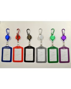 ID Holder 67807 Asst. Retractable Leather Holder SOLD BY DOZEN