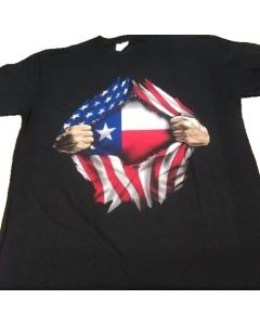 T-Shirt - USA/Texas Flag 