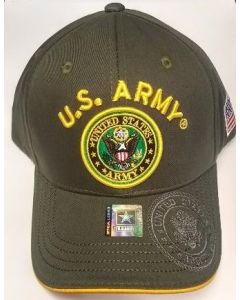 United States Army Hat w/Seal A04ARM06-OLV/GD