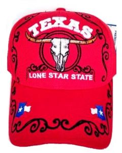 Texas Longhorn Cap-Red