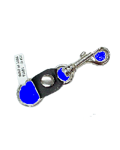 KC (Keychain) - 66926 Metal Clip Black Leather SOLD BY DOZEN