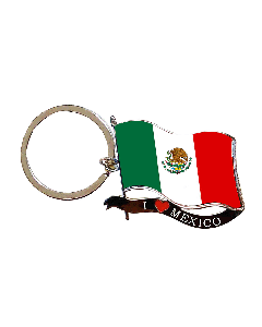 KC (Keychain) Mexico Flag ''I LOVE MEXICO'' 67697 SOLD BY DOZEN