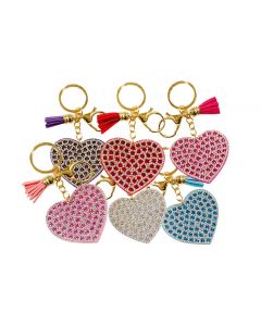 KC (Keychain) 69024 Bling Heart SOLD BY THE DOZEN