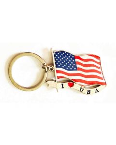KC (Keychain) 69530 I Love USA Flag SOLD BY THE DOZEN
