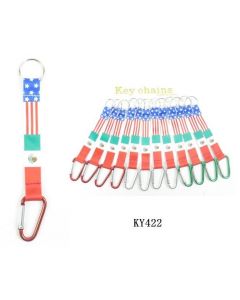 KC (Keychain) KY-422 USA/MX CARABINER SOLD BY THE DOZEN