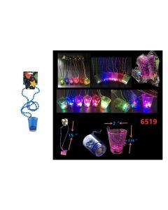 Light Up Shot Glass Necklace 6519 SOLD BY THE DOZEN