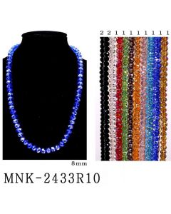 Necklace - Assorted Color MNK-2433R10 SOLD BY DOZEN PACK