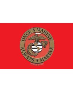 Flag - United States Marine Corps "ONCE A MARINE" 1406 