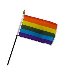 Flag - Rainbow 4'' x6 '' SOLD BY DOZEN PACK