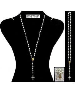 Rosary - White Pearl RS-176 SOLD BY THE DOZEN