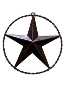 Texas Decor - Metal Star w/ Wire Ring A13019