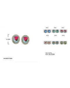 Fashion - Jewelry - Loteria Earring ES-30155M SOLD BY THE DOZEN