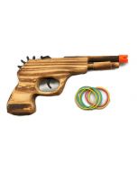 Gun - 9" Wooden with Rubber Bands