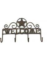 Texas Decor - Metal Hanging Hooks - Welcome Star - A15103