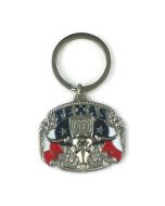 Keychain (KC) 66407 Texas/Bull - SOLD BY THE DOZEN ONLY