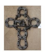 Texas Decor - Cast Iron - Praying Cowboy Cross 56356