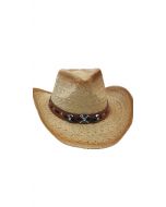 Straw Hat Metal Crystal Stones 3627A