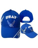 United States Air Force Hat ''USAF'' w/Wings&Shadow-RYL BL CAP603T 