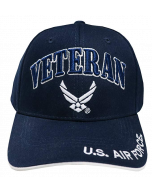 United States Air Force VETERAN Hat with Wings Logo - A04AIV01 Navy Blue