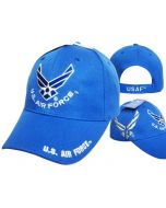 United States Air Force Hat Royal Blue Wings w/Shadow CAP603S