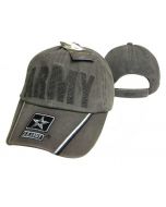 United States Army Hat BackStitch Embroid. w/Star Washed Cotton CAP595CMG
