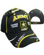 United States Army Hat Defending Freedom w/Star Logo-BK CAP595E