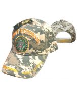 United States Army Hat- ''Army Veteran'' Seal/Leaf Bill Digital CAP591AC
