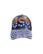 Rhinestone Hat  -  USA Denim - New Design - 18471